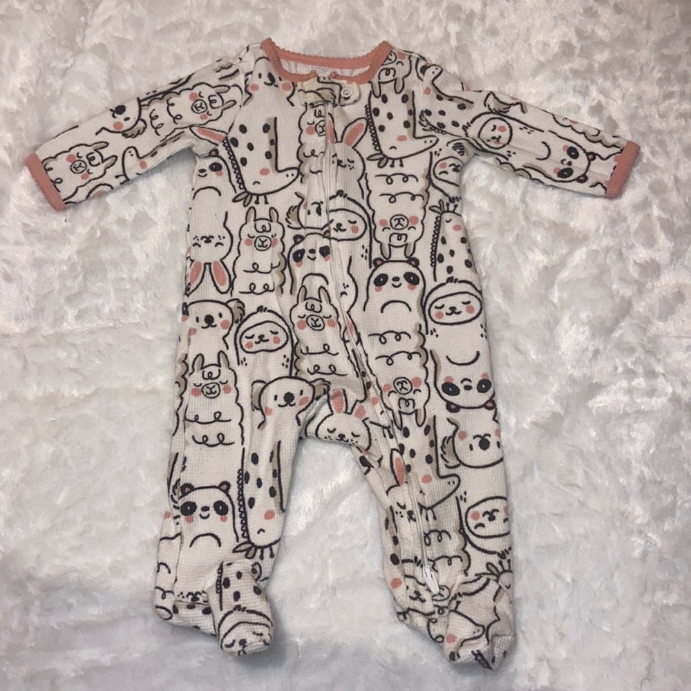 Baby Girl Footed Pajama Size 3 Months